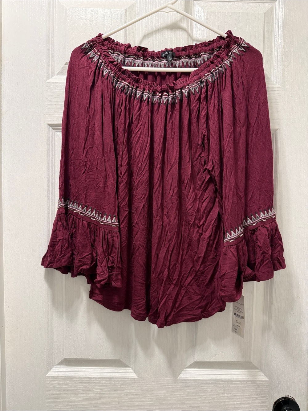 Bohemian Off-Shoulder in Wine